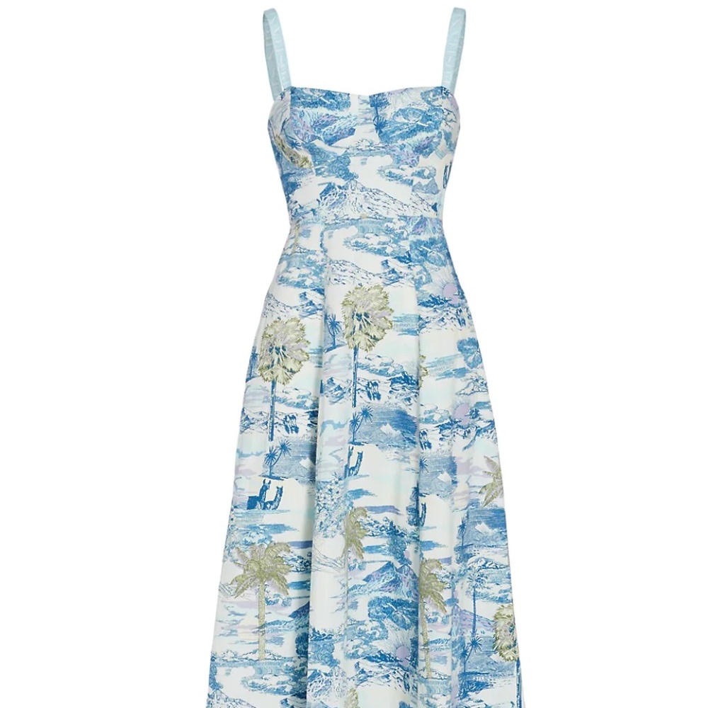 Emporio Sirenuse Azzurra Open-Back Midi-Dress